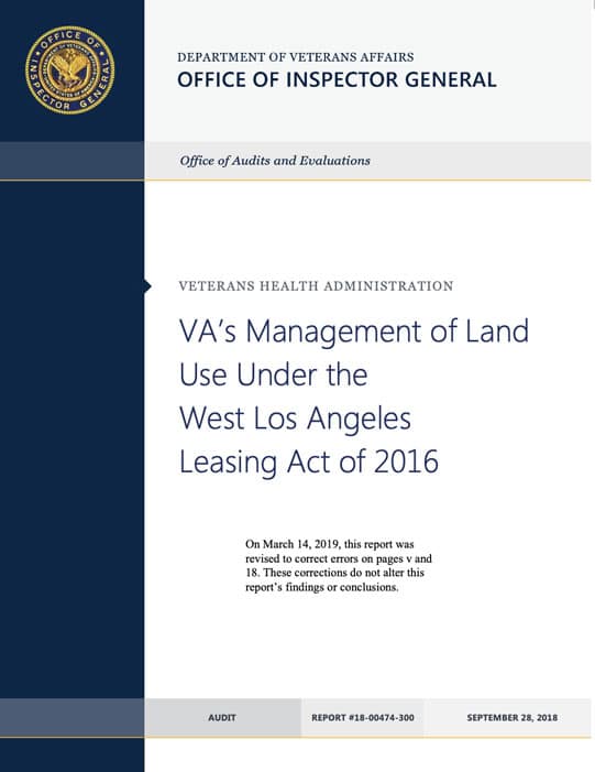 VA OIG Report No. 18-00474-300